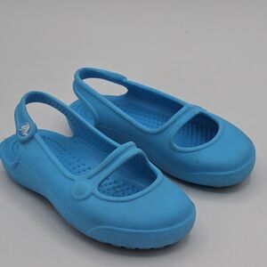 Crocs baby blue ballet flats size 4